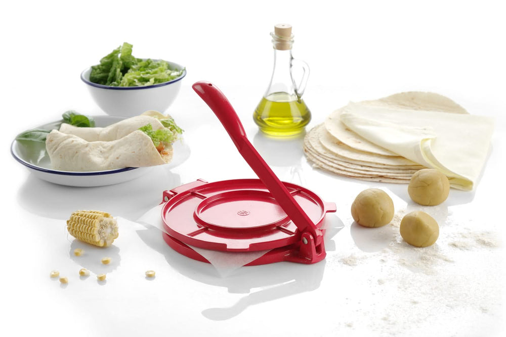 Hendi Prensa para tortillas - Rojo - ø 20 cm