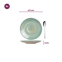 Platos de café Cosy & Trendy Turbolino Azul ø 17 cm - 6 piezas