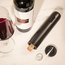 Abrebotellas eléctrico Vacu Vin + Cortador de cápsulas - Negro