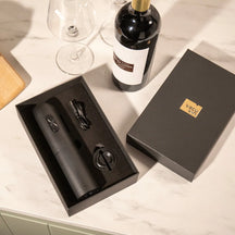 Abrebotellas eléctrico Vacu Vin + Cortador de cápsulas - Negro