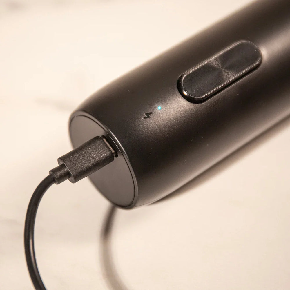 Abrebotellas eléctrico Vacu Vin + Cortador de cápsulas - Negro