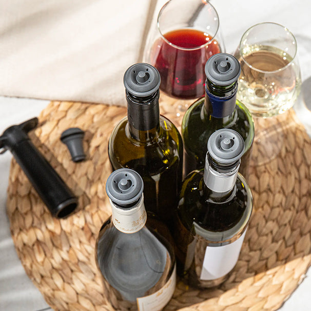 Tapones de vino al vacío Vacu Vin - Gris - 10 unidades