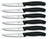 Victorinox cuchillos de carne dentados Swiss Classic negro - 6 piezas