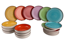 Villa d'Este Home juego de vajilla Baita Classic 18 piezas / 6 personas - 6 platos de cena, 6 platos de desayuno y 6 platos hondos