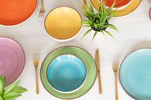 Villa d'Este Home juego de vajilla Baita Classic 18 piezas / 6 personas - 6 platos de cena, 6 platos de desayuno y 6 platos hondos