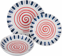 Villa d'Este Home juego de vajilla Sahara 18 piezas / 6 personas - 6 platos de cena, 6 platos de desayuno y 6 platos hondos