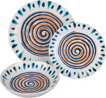 Villa d'Este Home juego de vajilla Sahara 18 piezas / 6 personas - 6 platos de cena, 6 platos de desayuno y 6 platos hondos