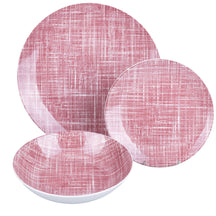 Villa d'Este Home juego de mesa Texture Porcelana 18 piezas / 6 personas - 6 platos de cena, 6 platos de desayuno y 6 platos hondos