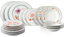 Villa d'Este Home Serviesset Cherry Flowers Baita 18-delig / 6 personas - 6 platos de cena, 6 platos de desayuno y 6 platos hondos