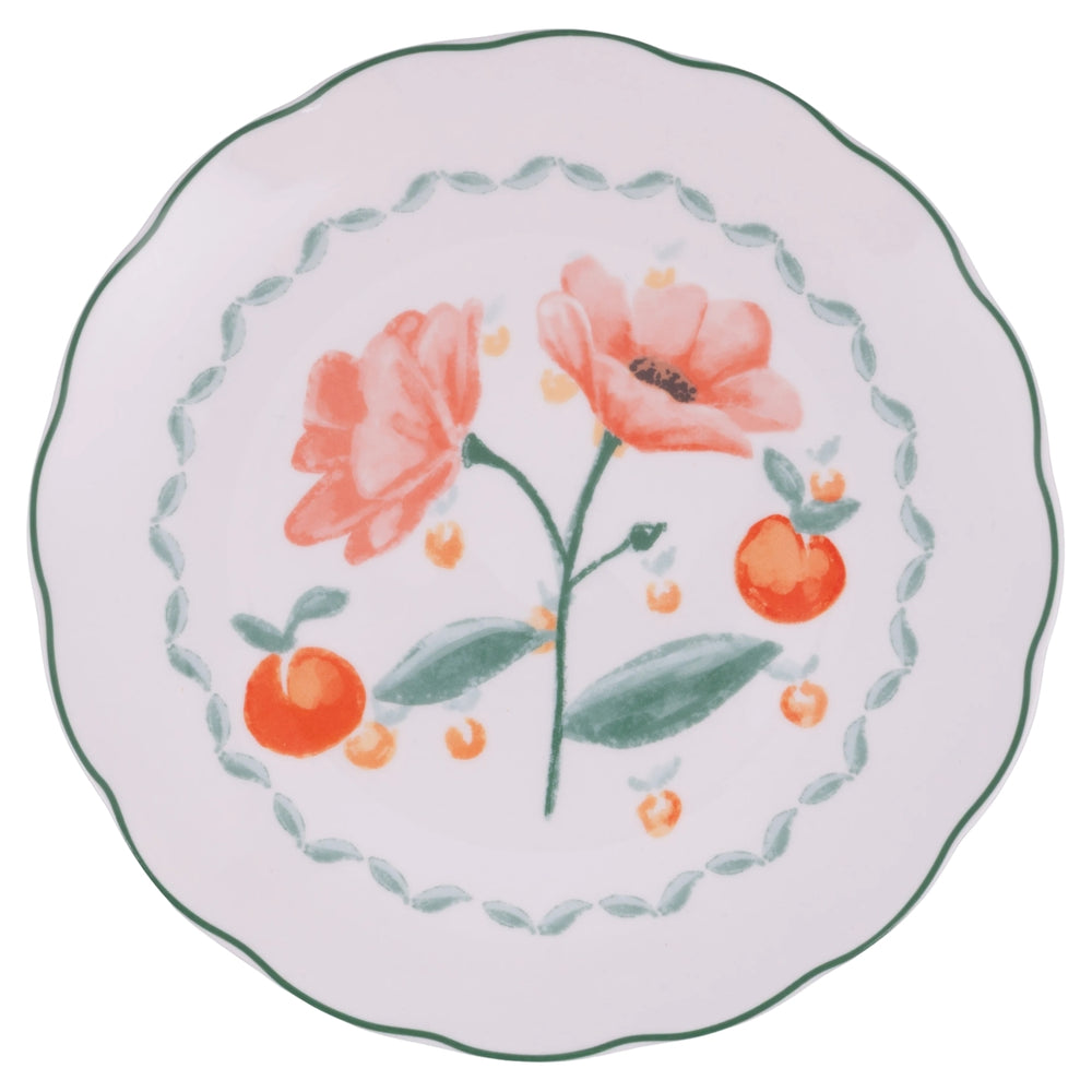 Villa d'Este Home Serviesset Cherry Flowers Baita 18-delig / 6 personas - 6 platos de cena, 6 platos de desayuno y 6 platos hondos