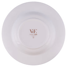 Villa d'Este Home Serviesset Decor blanco opaalglas 18-delig / 6 personas - 6 platos de cena, 6 platos de desayuno y 6 platos hondos