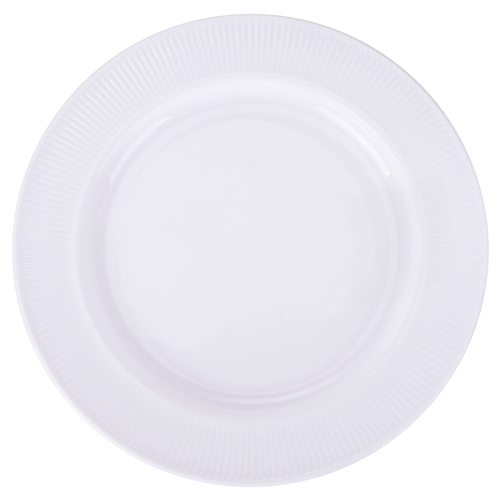 Villa d'Este Home Serviesset Decor blanco opaalglas 18-delig / 6 personas - 6 platos de cena, 6 platos de desayuno y 6 platos hondos