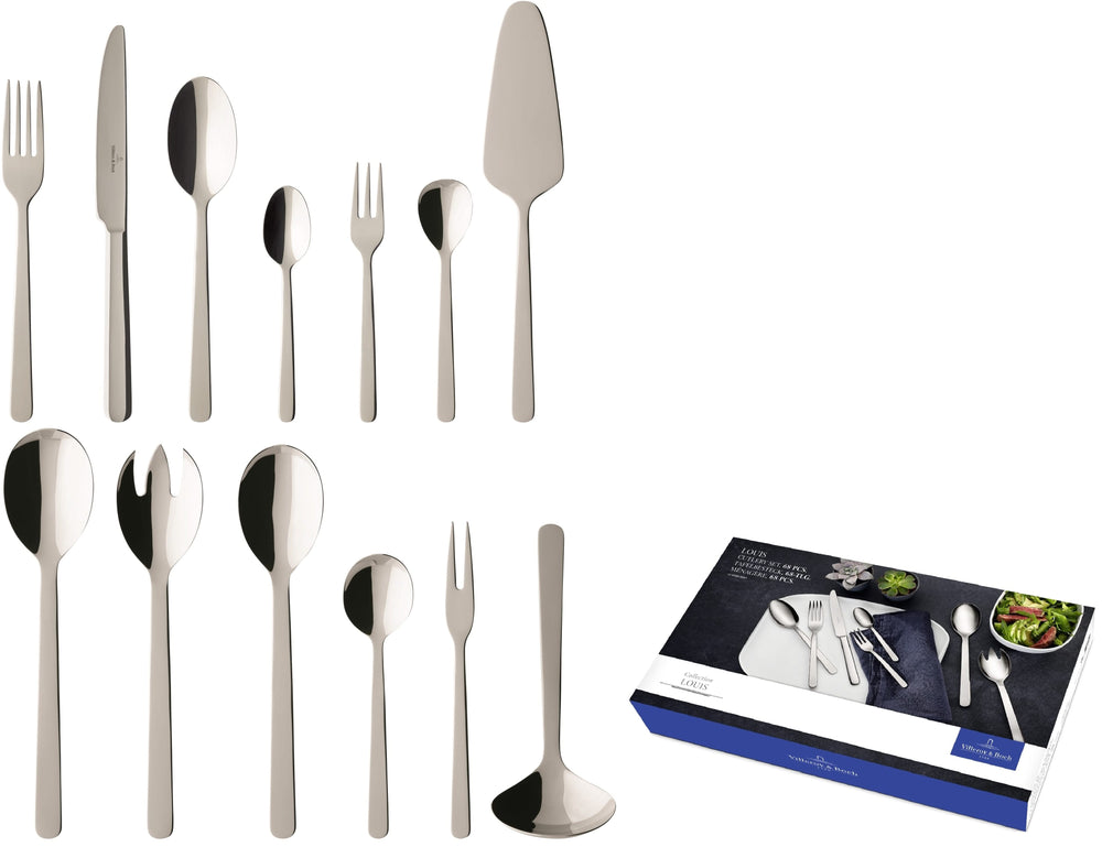Juego de cubiertos Villeroy & Boch Louis - Acero inoxidable - 68 piezas / 12 personas