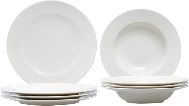 Villeroy & Boch Juego de platos For Me 8 piezas / 4 personas - 4 platos para cena y 4 platos hondos