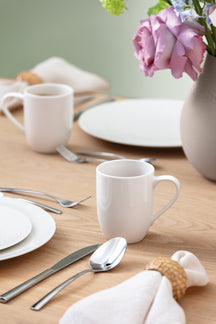 Villeroy & Boch Juego de vajilla For Me 16 piezas / 4 personas - 4 tazas con asa, 4 platos para cena, 4 platos para desayuno y 4 cuencos franceses
