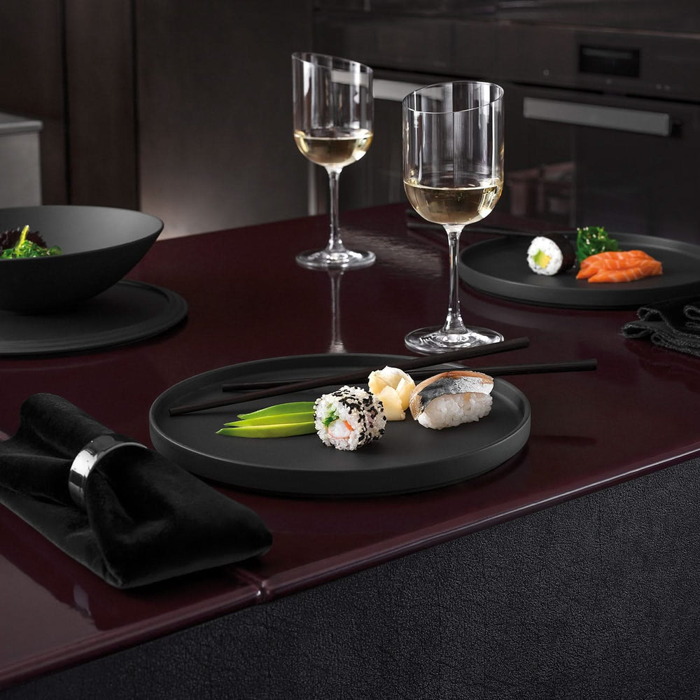 Set de vajilla Villeroy & Boch La Boule - Negro 7 piezas / 2 personas - 2x cuenco, 2x fuente, 2x plato universal, 1x fuente para servir