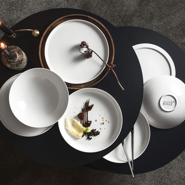 Set de vajilla Villeroy & Boch La Boule - Blanco 7 piezas / 2 personas - 2x cuenco, 2x fuente, 2x plato universal, 1x fuente para servir