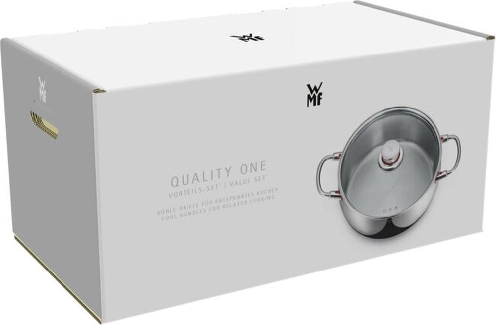 WMF juego de ollas Quality One - RVS 5-piezas Incluye GRATIS Cookinglife utensilios de cocina set - Olla ø 16, 20, 20 y 24 cm y Cazo ø 16 cm