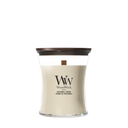 WoodWick Vela Aromática Mediana Patchouli Crème - 11 cm / ø 10 cm - Vela Aromática en Vidrio - Pabilo de Madera