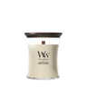 WoodWick Vela Aromática Mediana Patchouli Crème - 11 cm / ø 10 cm - Vela Aromática en Vidrio - Pabilo de Madera