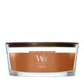 WoodWick Vela Aromática Ellipse Saffron Smoke - 9 cm / 19 cm - Vela Aromática en Vidrio - Mecha de Madera