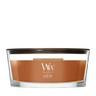 WoodWick Vela Aromática Ellipse Saffron Smoke - 9 cm / 19 cm - Vela Aromática en Vidrio - Mecha de Madera
