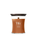 WoodWick Vela Aromática Mediana Saffron Smoke - 11 cm / ø 10 cm - Vela Aromática en Vidrio - Mecha de Madera