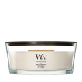 WoodWick Vela Aromática Ellipse Tonka & Almond Milk - 9 cm / 19 cm - Vela Aromática en Vidrio - Mecha de Madera