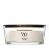 WoodWick Vela Aromática Ellipse Tonka & Almond Milk - 9 cm / 19 cm - Vela Aromática en Vidrio - Mecha de Madera