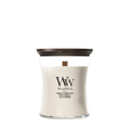 WoodWick Vela Aromática Mediana Tonka & Leche de Almendra - 11 cm / ø 10 cm - Vela Aromática en Vidrio - Mecha de Madera