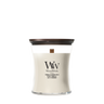 WoodWick Vela Aromática Mediana Tonka & Leche de Almendra - 11 cm / ø 10 cm - Vela Aromática en Vidrio - Mecha de Madera