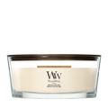 WoodWick Vela Aromática Ellipse Vainilla & Sal Marina - 9 cm / 19 cm - Vela Aromática en Vidrio - Mecha de Madera