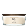 WoodWick Vela Aromática Ellipse Vainilla & Sal Marina - 9 cm / 19 cm - Vela Aromática en Vidrio - Mecha de Madera