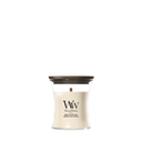 WoodWick Mini Vela Aromática Vainilla & Sal Marina - 8 cm / ø 7 cm - Vela Aromática en Vidrio - Mecha de Madera