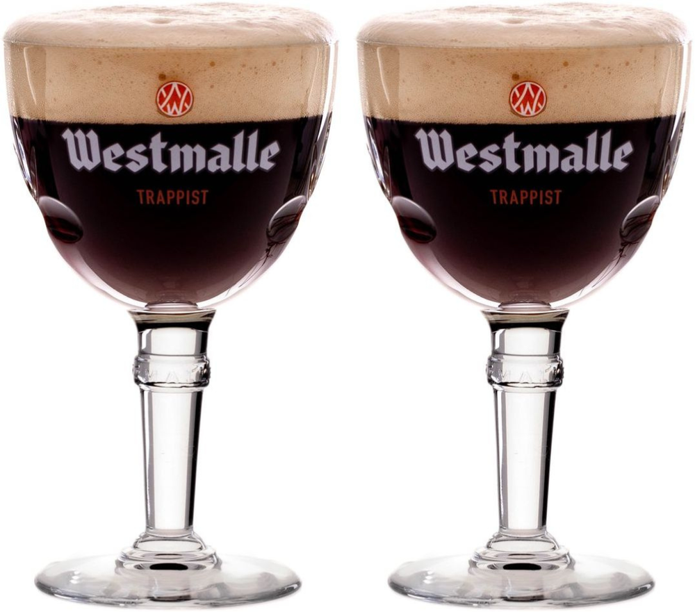 Vasos de cerveza Westmalle Trappist - 330 ml - 2 piezas