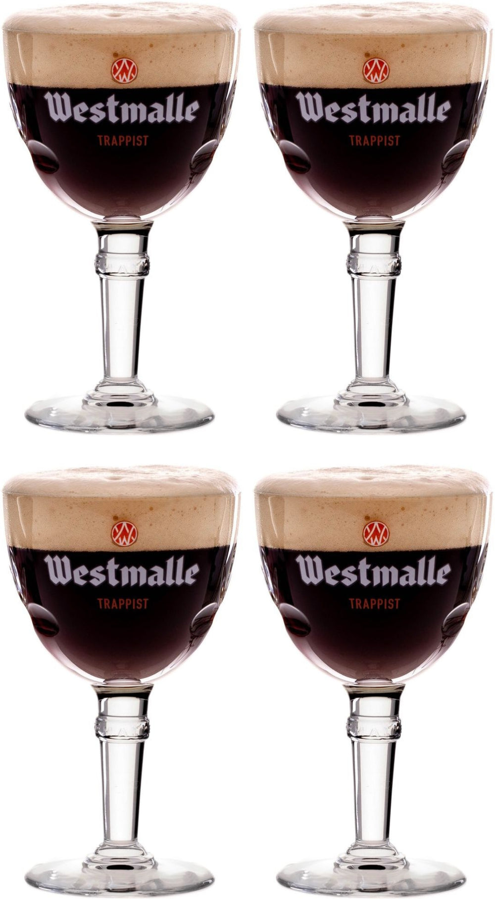 Westmalle Vasos de cerveza 330 ml - 4 unidades