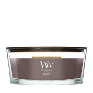 WoodWick Vela Aromática Ellipse Iris Woods - 9 cm / 19 cm - Vela Aromática en Vidrio - Mecha de Madera