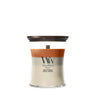 WoodWick Vela Aromática Medium Trilogy Vanilla Embers - 11 cm / ø 10 cm - Vela Aromática en Vidrio - Mecha de Madera