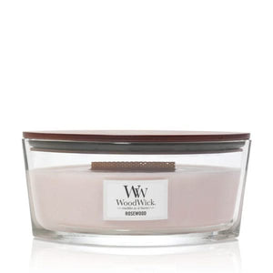 Vela aromática WoodWick Elipse Palo de Rosa - 9 cm / 19 cm - Vela aromática en vidrio - Mecha de madera