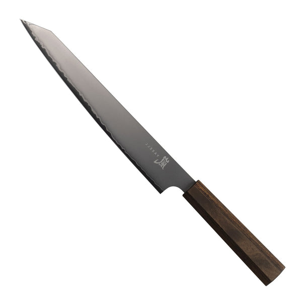 Cuchillo para carne Yaxell Hana 23 cm - acero inoxidable de 3 capas - mango de madera de pakka marrón oscuro