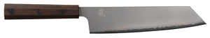 Yaxell Cuchillo Kiritsuke Hana 20 cm - Acero inoxidable de 3 capas - mango de madera Pakkah marrón oscuro