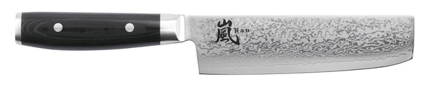 Cuchillo Nakiri Yaxell Ran 16.5 cm - acero damasco inoxidable de 69 capas - mango de Micarta canvas