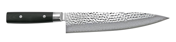 Cuchillo de chef Yaxell Zen 24 cm - acero damasco inoxidable de 37 capas - mango de Micarta canvas