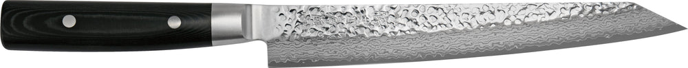 Cuchillo para carne Yaxell Zen 23 cm - acero damasco inoxidable de 37 capas - mango de Micarta canvas