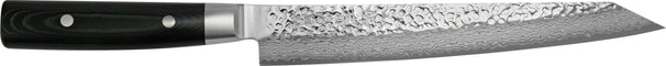 Cuchillo para carne Yaxell Zen 23 cm - acero damasco inoxidable de 37 capas - mango de Micarta canvas