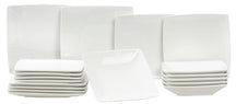 Juego de vajilla BonBistro Yong Squito - Blanco 18 piezas / 6 personas - 6 platos llanos, 6 platos hondos y 6 platos para desayuno