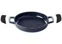 Sartén parrilla / plancha Alva Nori ø 28 cm + asas de cuero gratis - apta para todas las fuentes de calor - capa antiadherente esmaltada