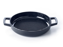 Sartén parrilla / plancha Alva Nori ø 28 cm + asas de cuero gratis - apta para todas las fuentes de calor - capa antiadherente esmaltada