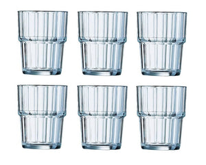 Arcoroc Vaso Norvege - Vidrio templado - 200 ml - 6 piezas