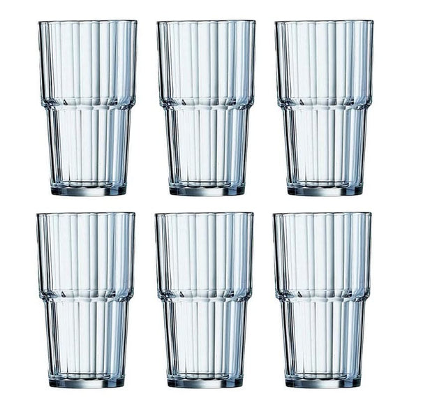 Arcoroc Vaso Norvege - Vidrio templado - 270 ml - 6 piezas